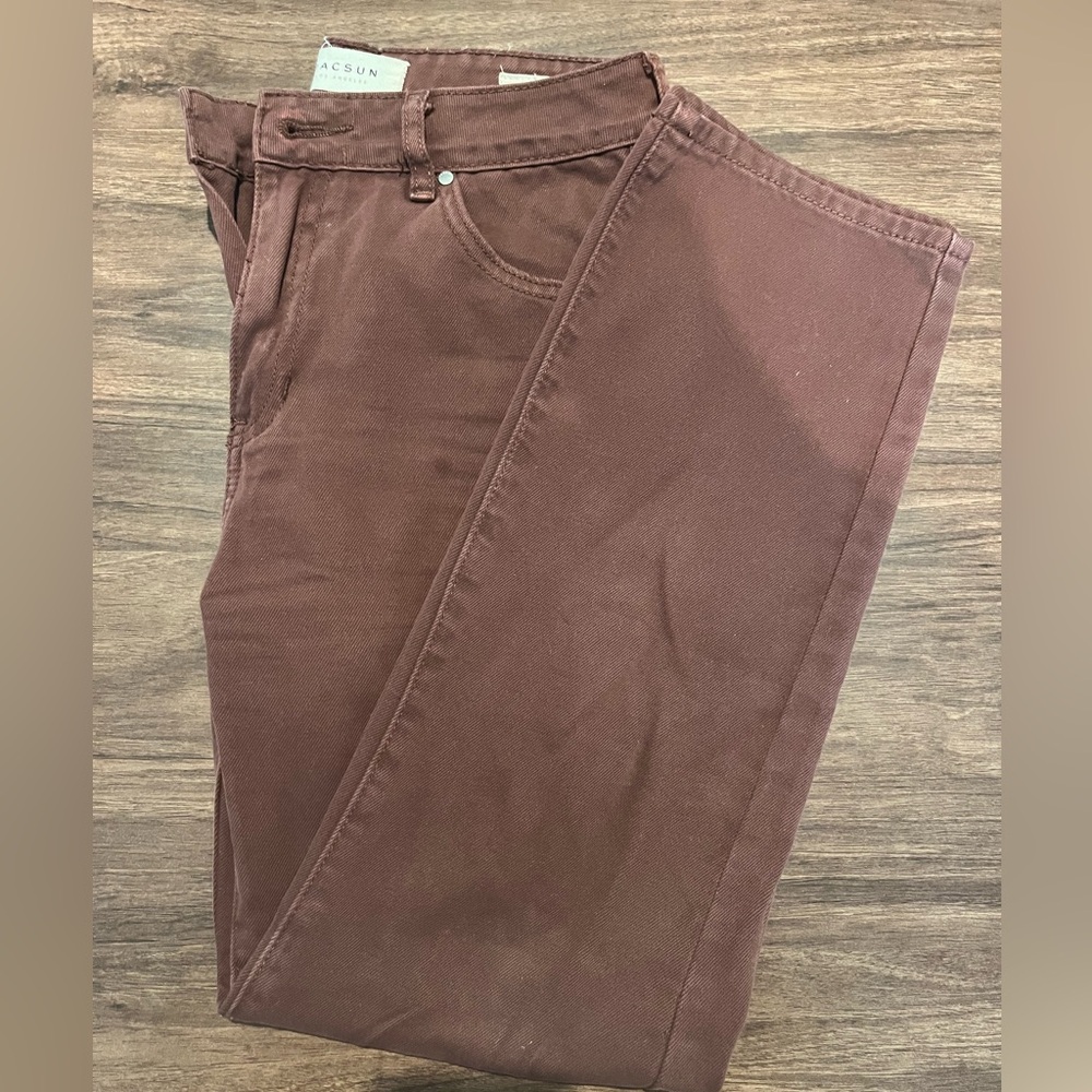 Maroon Mom Jean